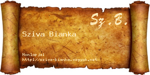 Sziva Bianka névjegykártya